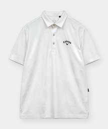 Callaway（キャロウェイ）の「Callaway キャロウェイ ヤシの木柄同色ジャカード半袖シャツ（ポロシャツ）」