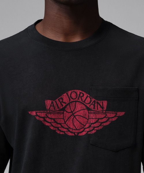 JORDAN BRAND(ジョーダンブランド)の「ジョーダン フライト エッセンシャル メンズ ポケット Tシャツ / Jordan Flight Essentials Men's Pocket T-Shirt IO2084-010 Black(Tシャツ/カットソー・メンズ・ブラック・XL/2XL/L/M/S)」の4枚目の写真