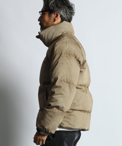 NANGA(ナンガ)の「NANGA×DUFFER SULPHUR DYES STANDCOLLAR DOWN JACKET:ナンガ別注 硫化染め スタンドカラー ダウンジャケット / フェード / ヴィンテージ風 / 650FP(ダウンジャケット/コート・メンズ・ベージュ/スミクロ・MEDIUM/SMALL/X-LARGE/LARGE)」の16枚目の写真