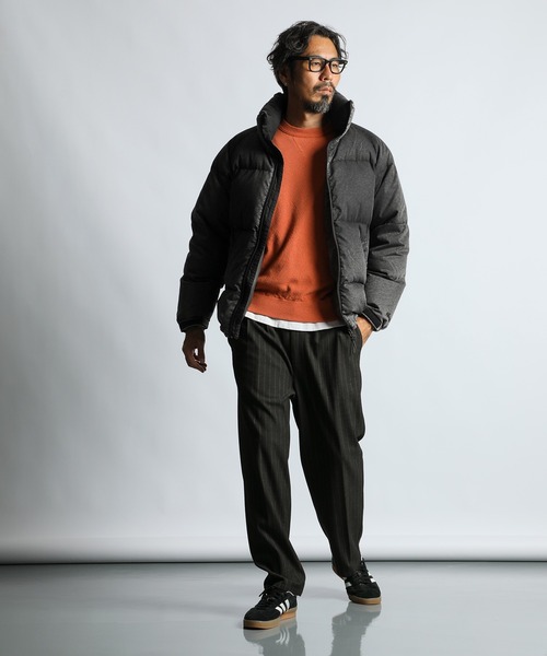 NANGA(ナンガ)の「NANGA×DUFFER SULPHUR DYES STANDCOLLAR DOWN JACKET:ナンガ別注 硫化染め スタンドカラー ダウンジャケット / フェード / ヴィンテージ風 / 650FP(ダウンジャケット/コート・メンズ・ベージュ/スミクロ・MEDIUM/SMALL/X-LARGE/LARGE)」の7枚目の写真