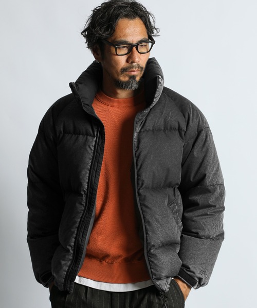 NANGA(ナンガ)の「NANGA×DUFFER SULPHUR DYES STANDCOLLAR DOWN JACKET:ナンガ別注 硫化染め スタンドカラー ダウンジャケット / フェード / ヴィンテージ風 / 650FP(ダウンジャケット/コート・メンズ・ベージュ/スミクロ・MEDIUM/SMALL/X-LARGE/LARGE)」の8枚目の写真