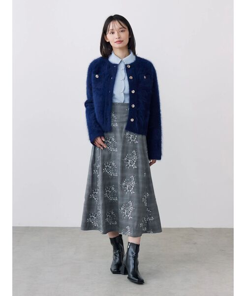 TONAL（トーナル）の「レース刺繍フレアスカート（スカート・レディース・ブラウン/グレー・SMALL/MEDIUM）」の11枚目の写真