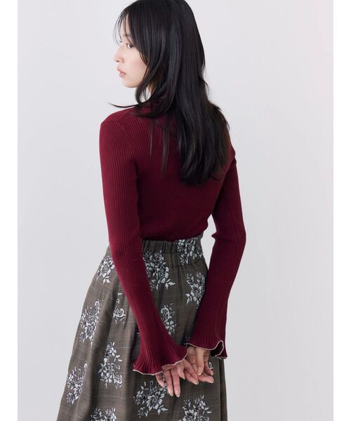 TONAL（トーナル）の「レース刺繍フレアスカート（スカート・レディース・ブラウン/グレー・SMALL/MEDIUM）」の16枚目の写真