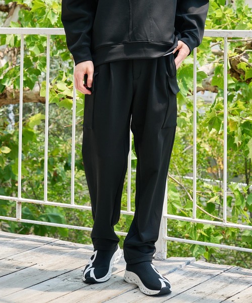 CALL&RESPONSE（コールアンドレスポンス）の「mp15220- ｶｰｺﾞﾊﾟﾝﾂ ﾀﾞﾝﾎﾞｰﾙﾆｯﾄ(263-1551-02)（カーゴパンツ・メンズ・ブラック/ベージュ・5/4/2）」の8枚目の写真