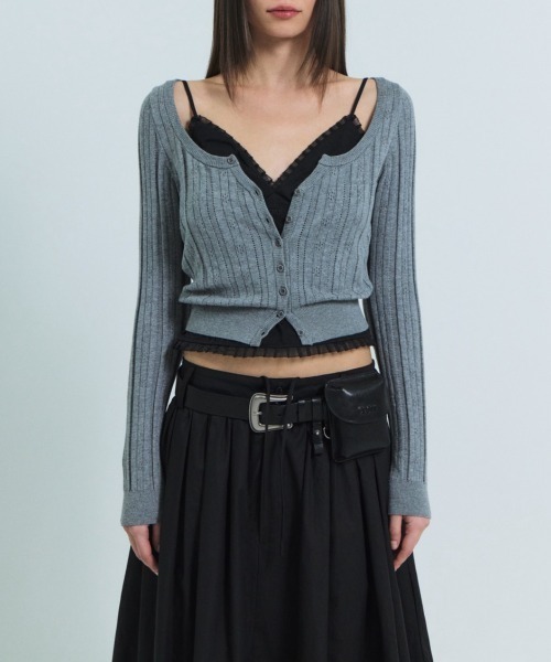 GRVRGROVE(グローブ)の「FENNA SLEEVELESS BLOUSE(キャミソール・レディース・Black・フリー)」の1枚目の写真