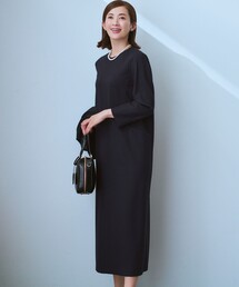 23区 L（ニジュウサンクオオキイサイズ）の「シルケットポンチ ベルト付き ワンピース（ワンピース）」