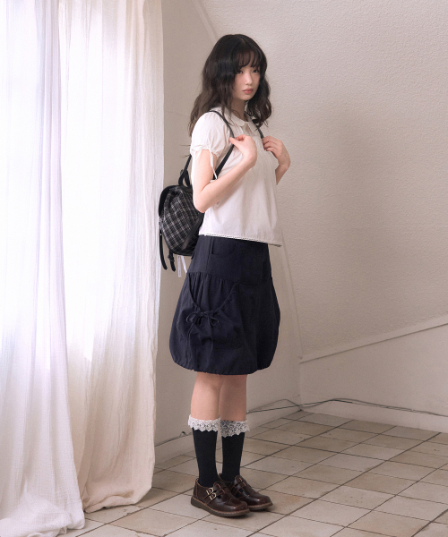 REISE MIYA（レイズミヤ）の「プレッピーチェックバックパック[ブラック]（バックパック/リュック・レディース・その他・OS）」の8枚目の写真