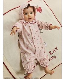 JAMIE KAY（ジェイミーケイ）の「【HELLO KITTY/ベビー】新生児総柄プリント2wayオール／オーガニックコットン（70cm）（ロンパース）」
