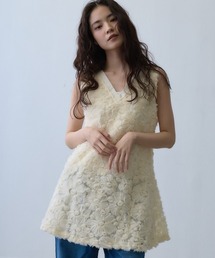 flower jacquard mini dress / フラワージャガードミニワンピース