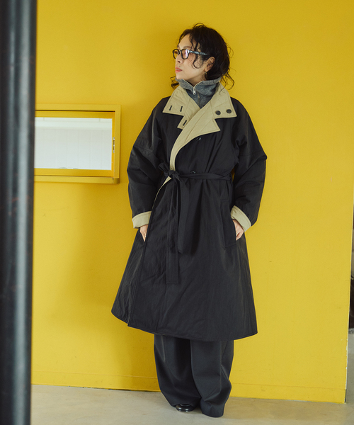 IENA LA BOUCLE(イエナラブークル)の「IENA LA BOUCLE リバーパテットキルティングコート(その他アウター・レディース・ブラック/ベージュ系その他・36/38)」の3枚目の写真