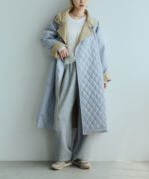 IENA LA BOUCLE(イエナラブークル)の「IENA LA BOUCLE リバーパテットキルティングコート(その他アウター・レディース・ブラック/ベージュ系その他・36/38)」の6枚目の写真