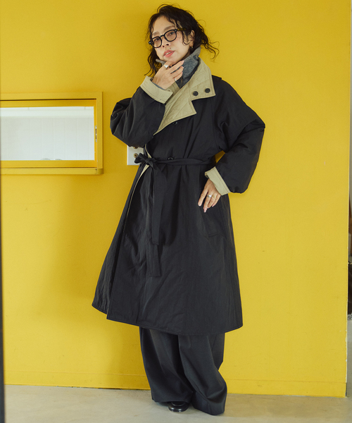 IENA LA BOUCLE(イエナラブークル)の「IENA LA BOUCLE リバーパテットキルティングコート(その他アウター・レディース・ブラック/ベージュ系その他・36/38)」の7枚目の写真