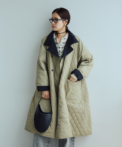 IENA LA BOUCLE(イエナラブークル)の「IENA LA BOUCLE リバーパテットキルティングコート(その他アウター・レディース・ブラック/ベージュ系その他・36/38)」の16枚目の写真
