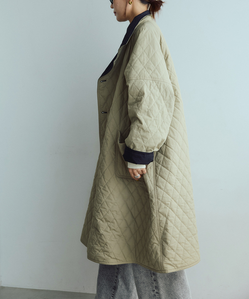 IENA LA BOUCLE(イエナラブークル)の「IENA LA BOUCLE リバーパテットキルティングコート(その他アウター・レディース・ブラック/ベージュ系その他・36/38)」の17枚目の写真