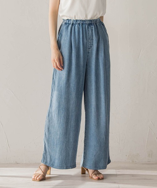 Droite lautreamont（ドロワットロートレアモン）の「Air DENIMイージーパンツ（その他パンツ・レディース・ブラック/ブルー・S/M）」の2枚目の写真