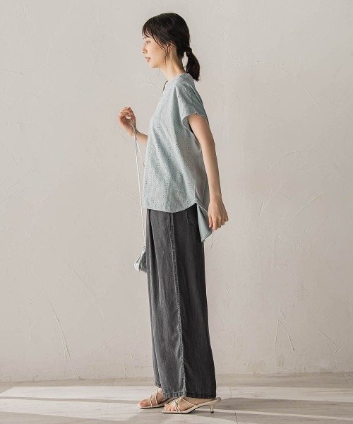 Droite lautreamont（ドロワットロートレアモン）の「Air DENIMイージーパンツ（その他パンツ・レディース・ブラック/ブルー・S/M）」の9枚目の写真