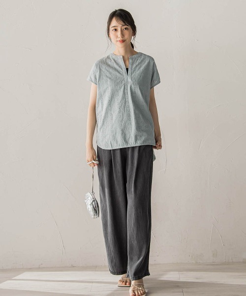 Droite lautreamont（ドロワットロートレアモン）の「Air DENIMイージーパンツ（その他パンツ・レディース・ブラック/ブルー・S/M）」の8枚目の写真