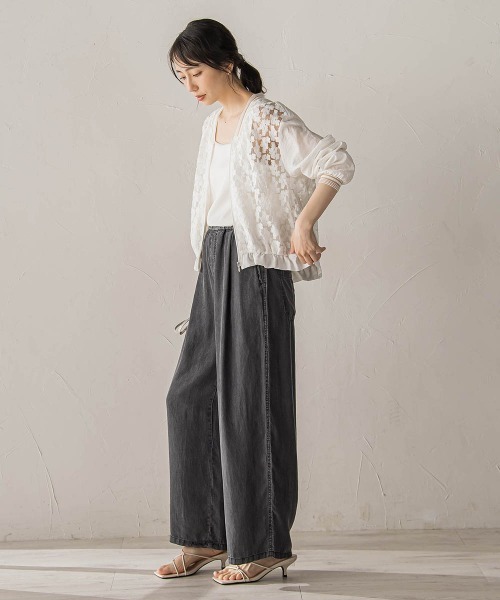 Droite lautreamont（ドロワットロートレアモン）の「Air DENIMイージーパンツ（その他パンツ・レディース・ブラック/ブルー・S/M）」の12枚目の写真