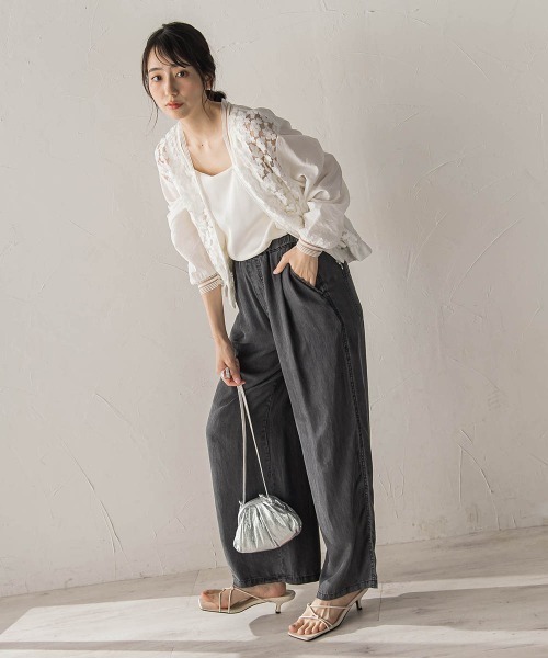 Droite lautreamont（ドロワットロートレアモン）の「Air DENIMイージーパンツ（その他パンツ・レディース・ブラック/ブルー・S/M）」の14枚目の写真