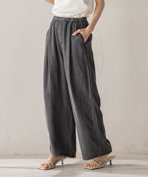 Droite lautreamont（ドロワットロートレアモン）の「Air DENIMイージーパンツ（その他パンツ・レディース・ブラック/ブルー・S/M）」の4枚目の写真