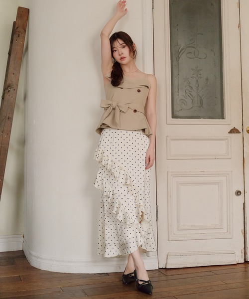 fupel(フぺル)の「trench cami tops / トレンチキャミトップス(キャミソール・レディース・ベージュ/カーキ・FREE)」の20枚目の写真