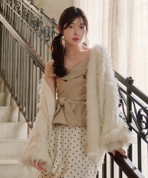 fupel(フぺル)の「trench cami tops / トレンチキャミトップス(キャミソール・レディース・ベージュ/カーキ・FREE)」の7枚目の写真