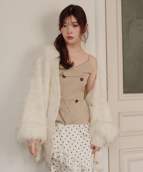 fupel(フぺル)の「trench cami tops / トレンチキャミトップス(キャミソール・レディース・ベージュ/カーキ・FREE)」の16枚目の写真