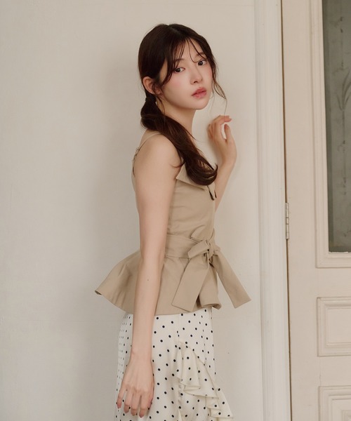 fupel(フぺル)の「trench cami tops / トレンチキャミトップス(キャミソール・レディース・ベージュ/カーキ・FREE)」の11枚目の写真