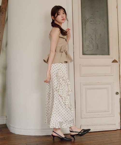fupel(フぺル)の「trench cami tops / トレンチキャミトップス(キャミソール・レディース・ベージュ/カーキ・FREE)」の21枚目の写真
