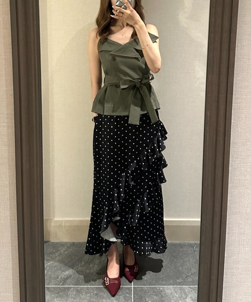fupel(フぺル)の「trench cami tops / トレンチキャミトップス(キャミソール・レディース・ベージュ/カーキ・FREE)」の5枚目の写真