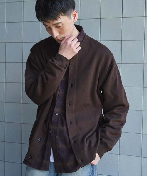 URBAN RESEARCH DOORS(アーバンリサーチドアーズ)の「『UR TECH』 200日 クルーネックカーディガン(カーディガン/ボレロ・メンズ・ブラック/ブラウン/ボルドー・LARGE/X-LARGE/MEDIUM)」の12枚目の写真