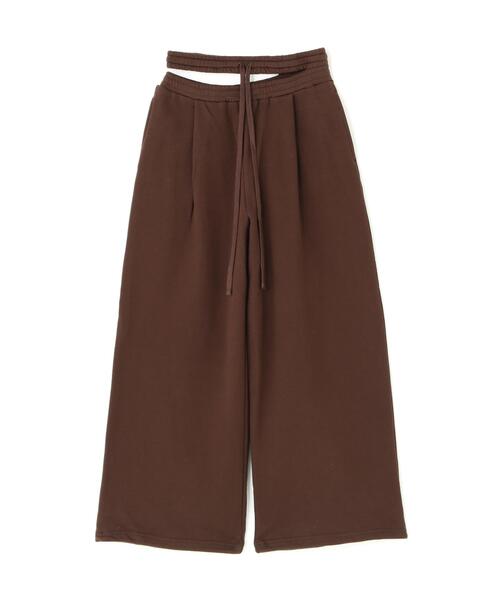 CLANE(クラネ)の「CLANE/クラネ/SLASH WAIST SWEAT PANTS(スウェットパンツ・レディース・ブラック/グレー/ブラウン系その他5・1)」の1枚目の写真