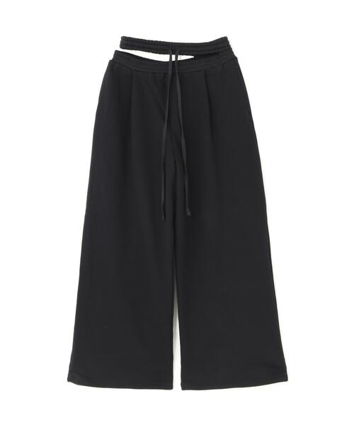 CLANE(クラネ)の「CLANE/クラネ/SLASH WAIST SWEAT PANTS(スウェットパンツ・レディース・ブラック/グレー/ブラウン系その他5・1)」の2枚目の写真