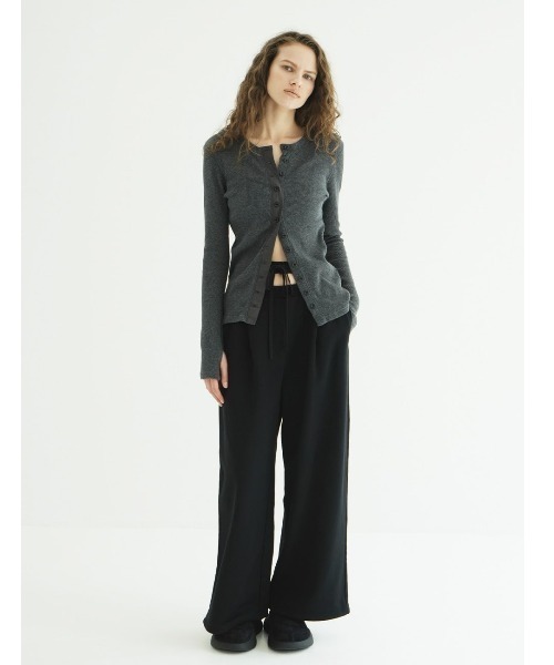 CLANE(クラネ)の「CLANE/クラネ/SLASH WAIST SWEAT PANTS(スウェットパンツ・レディース・ブラック/グレー/ブラウン系その他5・1)」の4枚目の写真