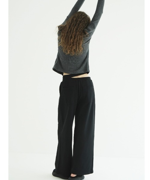 CLANE(クラネ)の「CLANE/クラネ/SLASH WAIST SWEAT PANTS(スウェットパンツ・レディース・ブラック/グレー/ブラウン系その他5・1)」の6枚目の写真