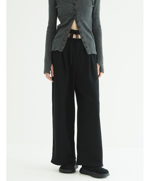 CLANE(クラネ)の「CLANE/クラネ/SLASH WAIST SWEAT PANTS(スウェットパンツ・レディース・ブラック/グレー/ブラウン系その他5・1)」の7枚目の写真