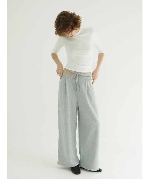 CLANE(クラネ)の「CLANE/クラネ/SLASH WAIST SWEAT PANTS(スウェットパンツ・レディース・ブラック/グレー/ブラウン系その他5・1)」の20枚目の写真