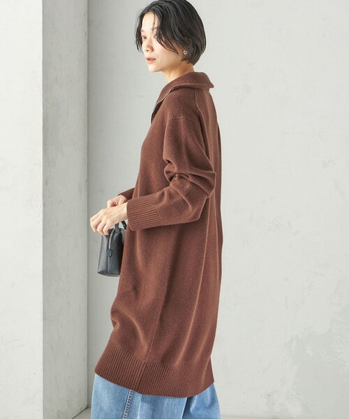 SHIPS(シップス)の「〈手洗い可能〉ウール カシミヤ ハーフジップ ワンピース(ワンピース・レディース・ブラウン/グレー・ONE SIZE)」の17枚目の写真