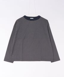 handvaerk | handvaerk | 60/2 ボトルネック長袖Tシャツ STRIPE WOMEN(Tシャツ/カットソー)