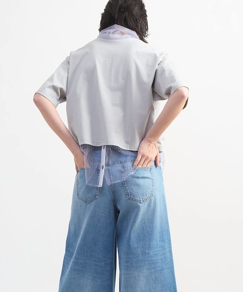 CONVERSE TOKYO(コンバーストウキョウ)の「【HL】DOUBLE WAIST WIDE DENIM PANTS(デニムパンツ・レディース・ブルー/グレー・M/S)」の9枚目の写真