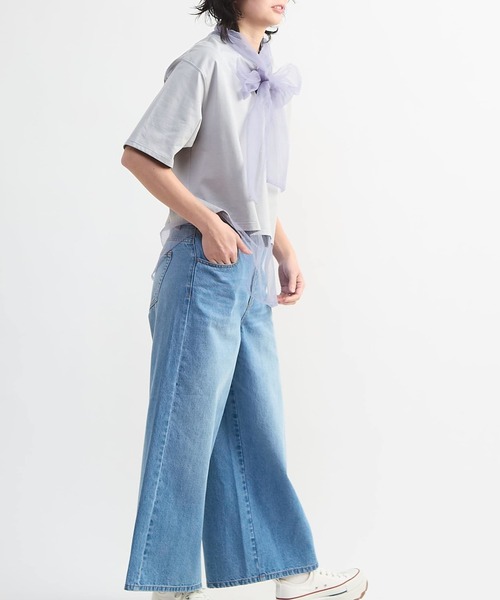 CONVERSE TOKYO(コンバーストウキョウ)の「【HL】DOUBLE WAIST WIDE DENIM PANTS(デニムパンツ・レディース・ブルー/グレー・M/S)」の10枚目の写真