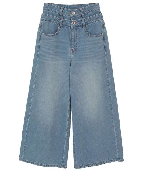 CONVERSE TOKYO(コンバーストウキョウ)の「【HL】DOUBLE WAIST WIDE DENIM PANTS(デニムパンツ・レディース・ブルー/グレー・M/S)」の17枚目の写真