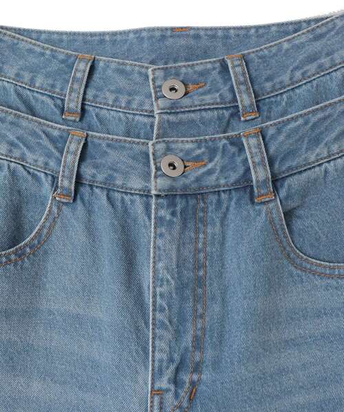 CONVERSE TOKYO(コンバーストウキョウ)の「【HL】DOUBLE WAIST WIDE DENIM PANTS(デニムパンツ・レディース・ブルー/グレー・M/S)」の18枚目の写真