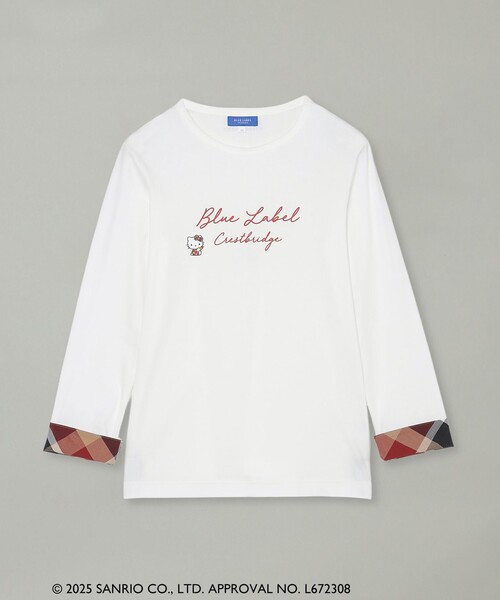 BLUE LABEL CRESTBRIDGE(ブルーレーベルクレストブリッジ)の「【ハローキティコラボ】ロングTシャツ(Tシャツ/カットソー・レディース・ブラック/ホワイト・38)」の8枚目の写真