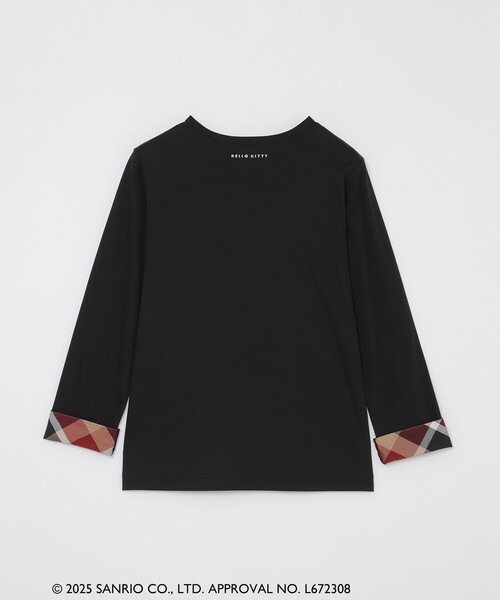 BLUE LABEL CRESTBRIDGE(ブルーレーベルクレストブリッジ)の「【ハローキティコラボ】ロングTシャツ(Tシャツ/カットソー・レディース・ブラック/ホワイト・38)」の9枚目の写真