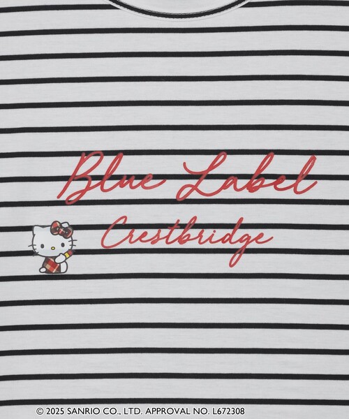BLUE LABEL CRESTBRIDGE(ブルーレーベルクレストブリッジ)の「【ハローキティコラボ】ロングTシャツ(Tシャツ/カットソー・レディース・ブラック/ホワイト・38)」の18枚目の写真