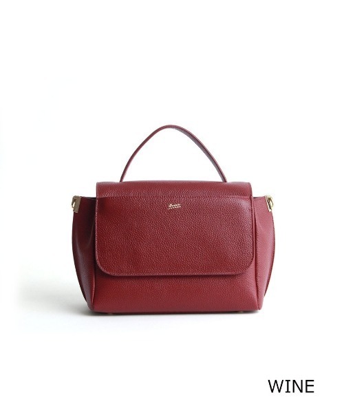 Beau're(ヴュレ)の「【BEAURE/ビュレ】カウレザー フラップ 2WAYバッグ B-26330(ハンドバッグ・レディース・アイボリー/ベージュ系/ワイン/ブラック・FREE)」の9枚目の写真