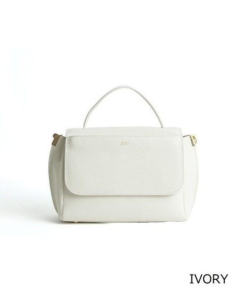 Beau're(ヴュレ)の「【BEAURE/ビュレ】カウレザー フラップ 2WAYバッグ B-26330(ハンドバッグ・レディース・アイボリー/ベージュ系/ワイン/ブラック・FREE)」の10枚目の写真