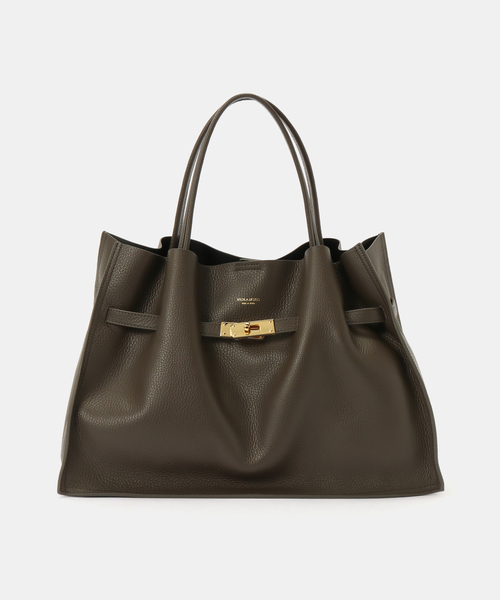 VIOLAd'ORO(ヴィオラドーロ)の「VIOLAd'ORO/ ヴィオラドーロ TRERO BIG TOTE(トートバッグ・レディース・ブラック/ブラウン・FREE)」の2枚目の写真