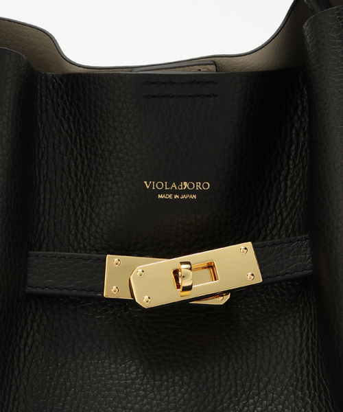 VIOLAd'ORO(ヴィオラドーロ)の「VIOLAd'ORO/ ヴィオラドーロ TRERO BIG TOTE(トートバッグ・レディース・ブラック/ブラウン・FREE)」の12枚目の写真